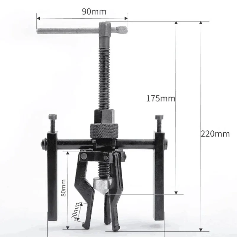 Car Inner Bearing Puller Gear 3-Jaw Extractor Automotive Repair Tool Kit Labor-saving Car Separation Bearing Device Tools