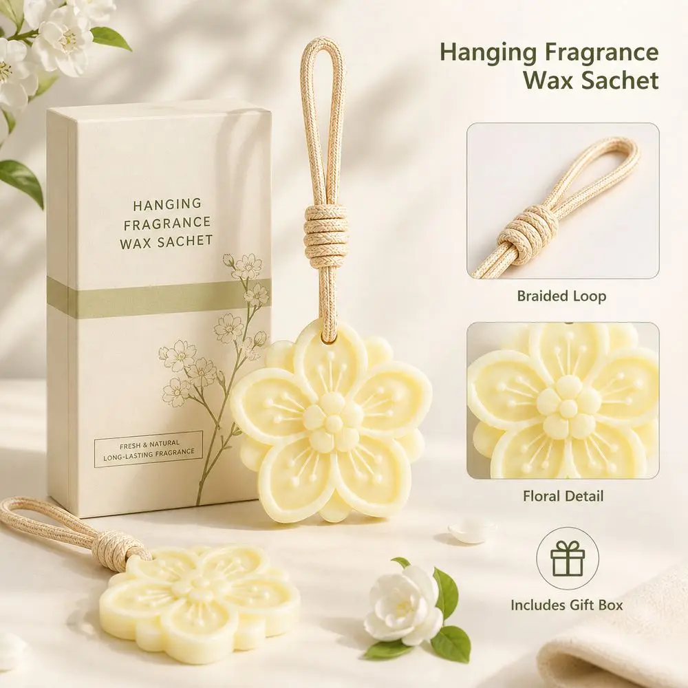 Gardenia Scented Gardenia Wax Tablet Solid Wax Long Lasting Fragrance Scented Wax Tablet Hanging Solid Fragrance Tablet