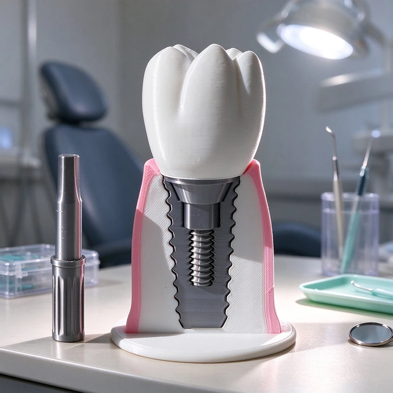 Removable implant model, oral teaching model, detachable dental denture model, doctor-patient communication model