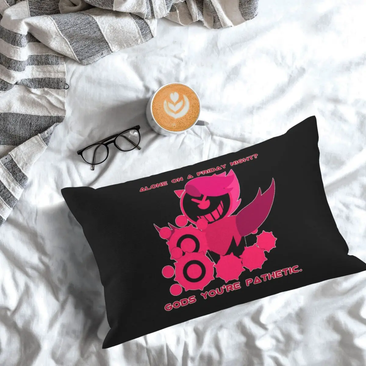 Just Shapes And Beats Blixer Dub Alone On A Friday Night غطاء وسادة مستطيل غطاء وسادة لغرفة النوم وسادة رمي مريحة للمنزل