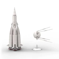 MOC Vostok Rocket Family Soviet and No.1 Satellite Building Block Kits Space Station Launch Vehicle Brick Model Kids Toy Gifts