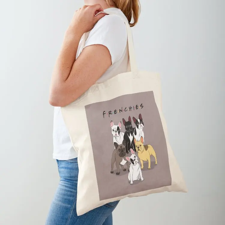 

FRENCHIES Tote Bag large size bags handbag canvas tote eco bag folding