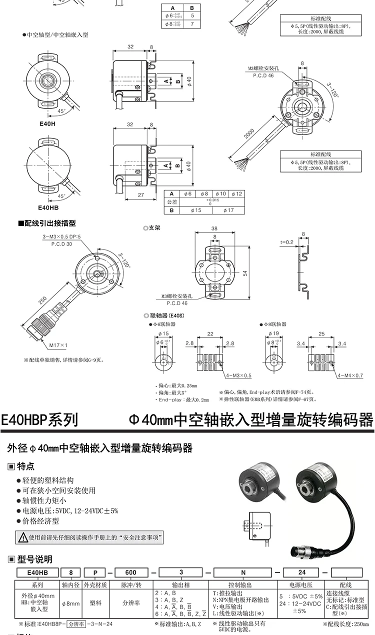 Encoder rotativo E40H10-1000-3-V-24 Nuovo di zecca