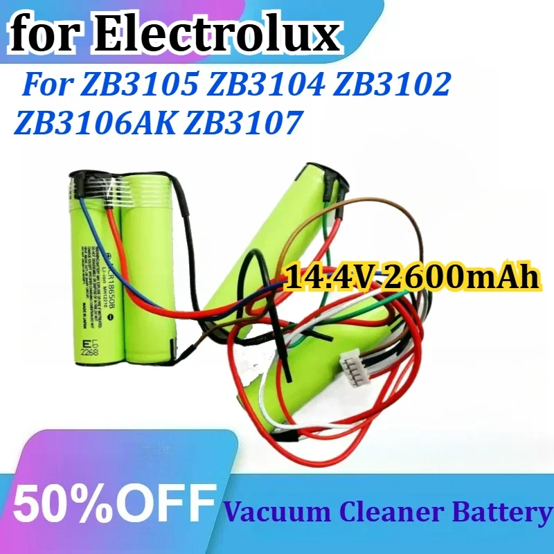 for Electrolux ZB3105 ZB3104 ZB3102 ZB3106AK ZB3107 Robot Vacuum Cleaner with Plug Rechargeable Battery 14.4V 2600mAh 3000mAh
