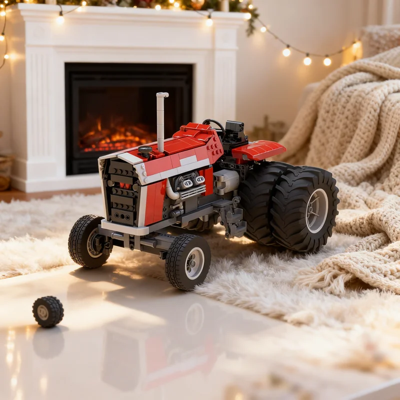 981pcs MOC Technical RC Massey Ferguson 1155 V8 Model Christmas Gift Shelf Ornament Decorative Display Piece Living Room Accent