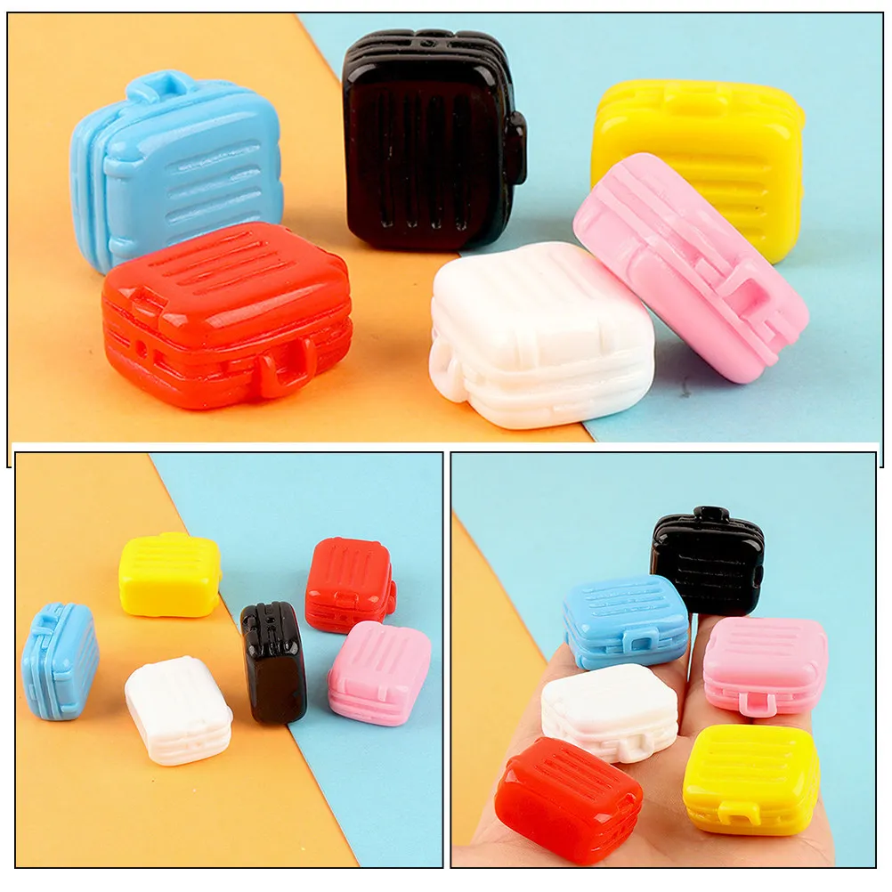 

Набор из 6 миниатюрных чемоданов для декора дома, реалистичные мини-багажные чемоданы для создания креативного интерьера, набор для оформления дома