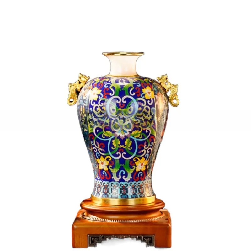 Cloisonne wins the world handmade silk enamel villa luxury high-end ornament vase