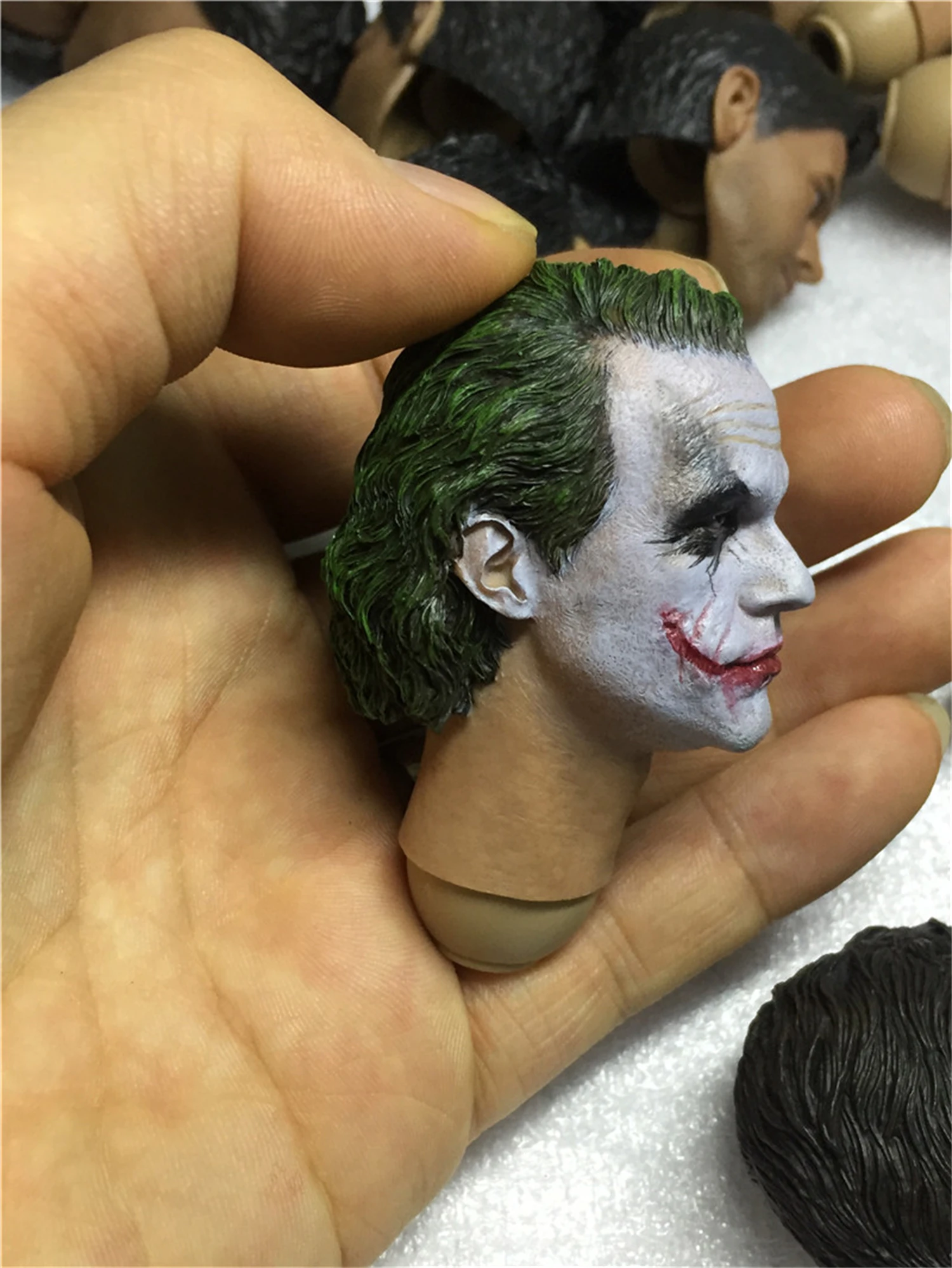 1/6 MJ12 Die Clown Heath Ledger Kopf Sculpt Modell Fit für 12'' Action Figur Körper