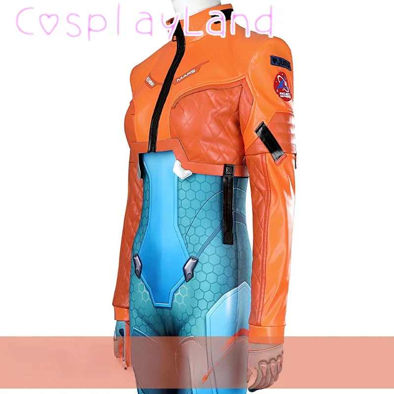 Gioco OW 2 Juno Costume Cosplay Cappotto Tuta Outfit Set completo Formato personalizzato Halloween Natale Gioco di ruolo Abito da donna Alta Qulity