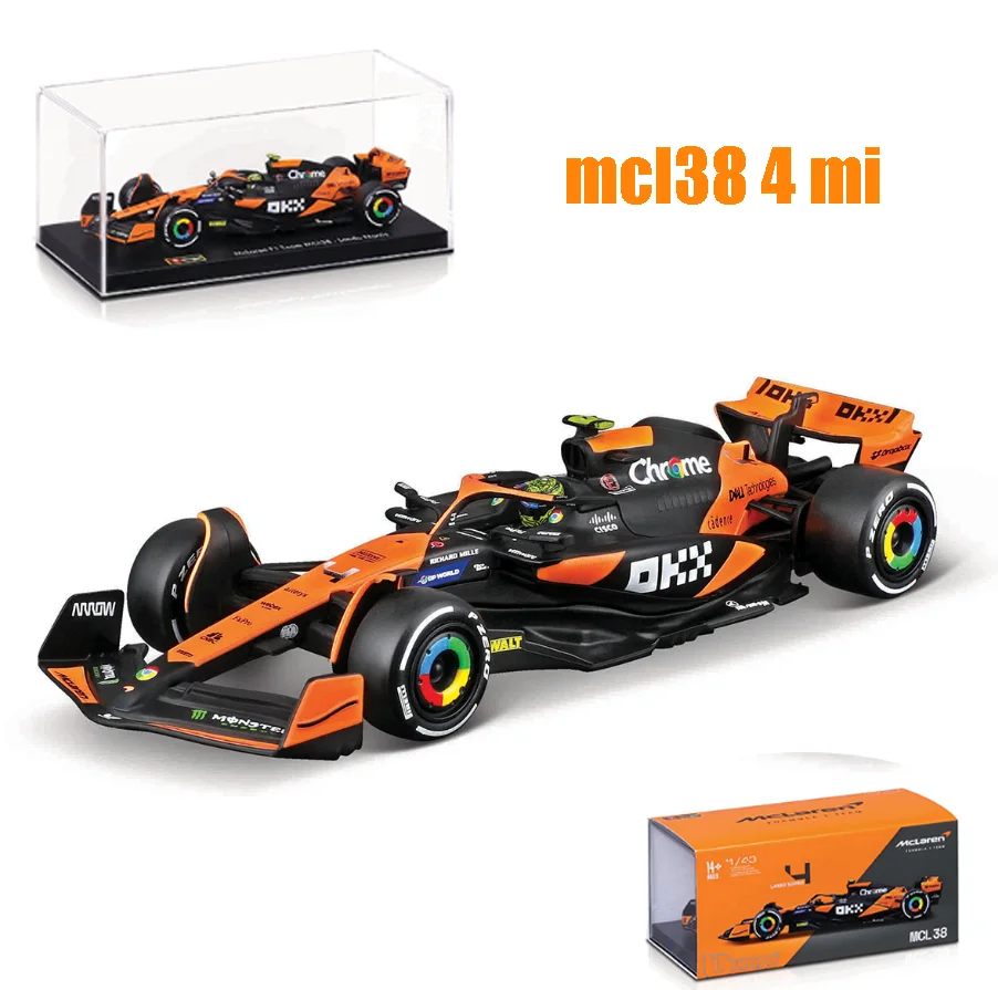 bburago-1-43-mcl38-f1-mclaren-2024-miami-grand-prix-alloy-car-miniature-diecast-model-4-lando-norris-81-oscar-piastri-toy