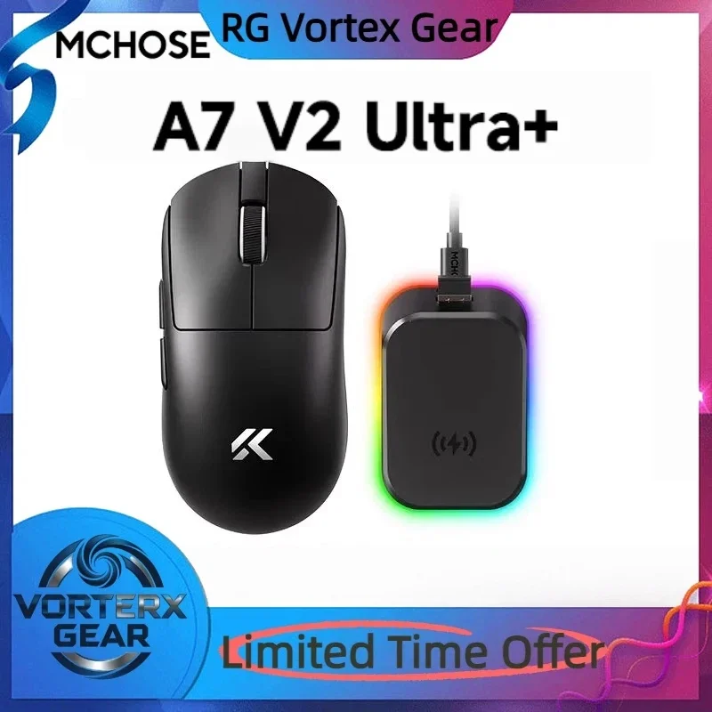

Мышь Vortex Gear MCHOSE A7 V2 Ultra+, легкая игровая беспроводная игровая мышь с тремя режимами зарядки Bluetooth PAW3395