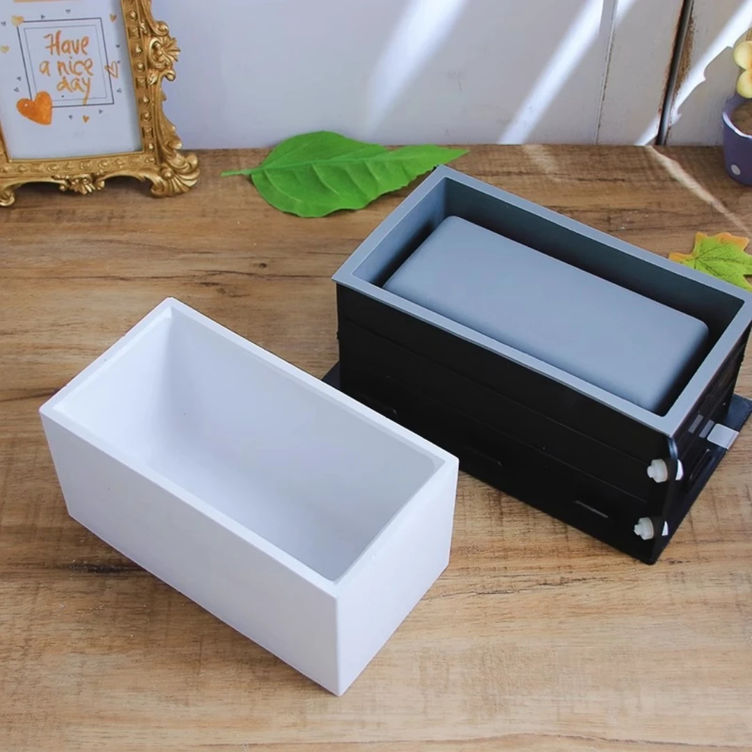 Rectangular Storage For Potted Plant Decoration Aromatherapy Gypsum Silicone Mold Clay Concrete Mould