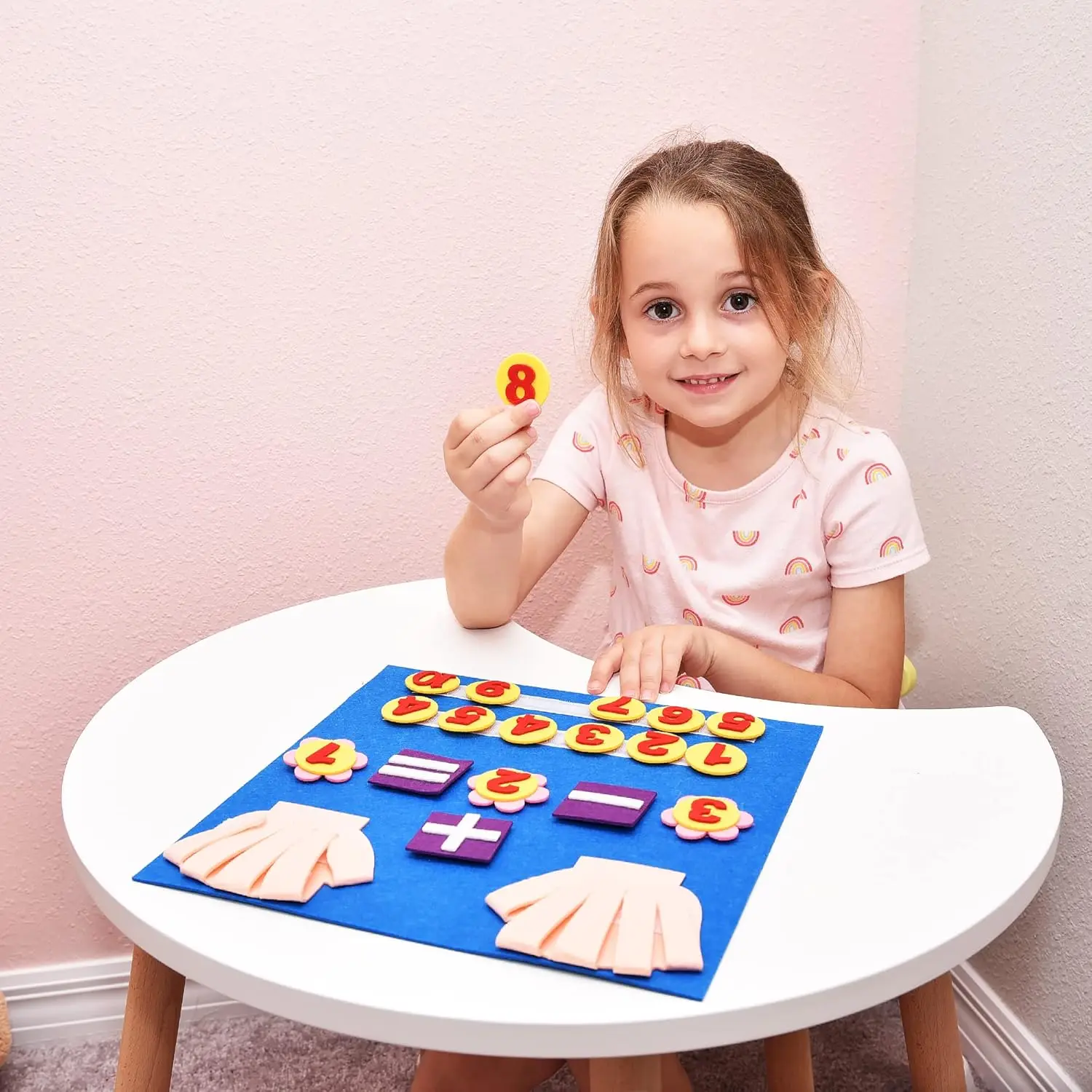 1pc Toddler Montessori Toys Felt Finger Numbers Math Toy Children Counting Early Education Learning Game For Kids Intelligence