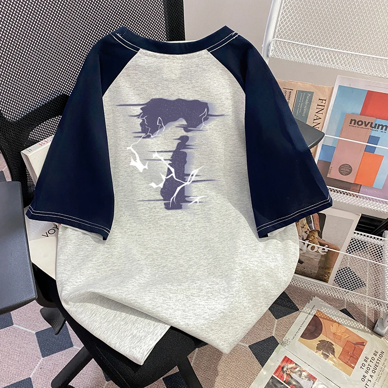 

Свободная хлопковая футболка с коротким рукавом, летняя повседневная модель с круглым вырезом, молодежная базовая удобная свободная футболка