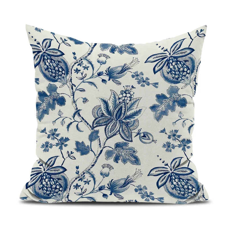 Pillow Cases Decorative Cushions Cover for Sofa Hampton Style Flowers Fall Decor Throw Pillows Pillowcase 40x40 Cushion Covers