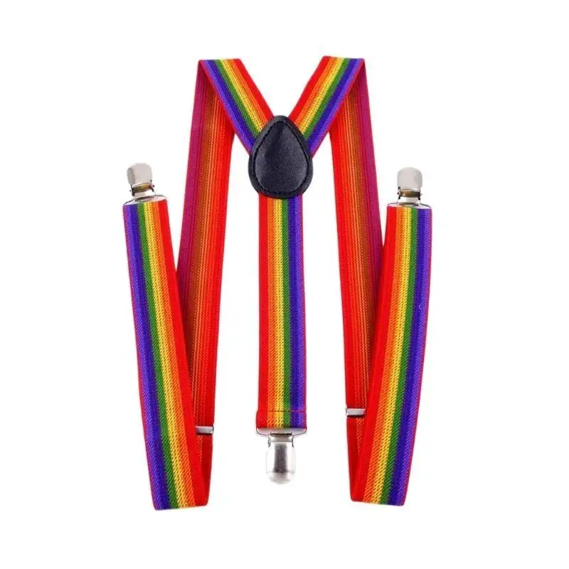 Conjunto suspensórios e gravata borboleta R1WE Boy Rainbow perfeito para qualquer ocasião formal