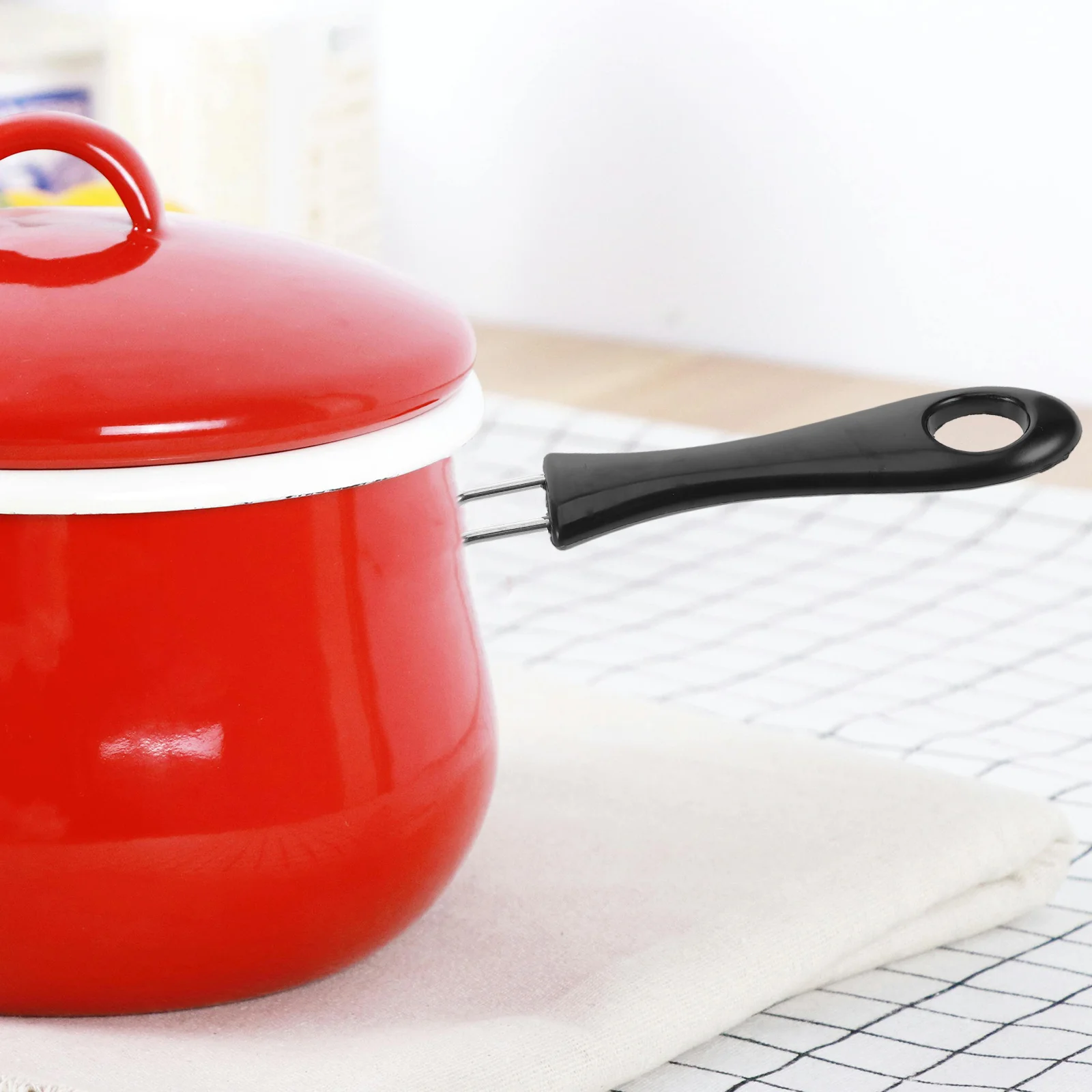 

Replacement Pot Handle Universal Long Bakelite Grip Anti-Scalding For Saucepan Cookware Kitchen Pans Detachable Heatproof Handle