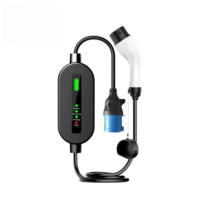 

Портативное зарядное устройство для электромобилей 3.5кВт 7кВт 16А 32А, зарядная станция Type 2, мобильное зарядное устройство для электромобилей уровня 2