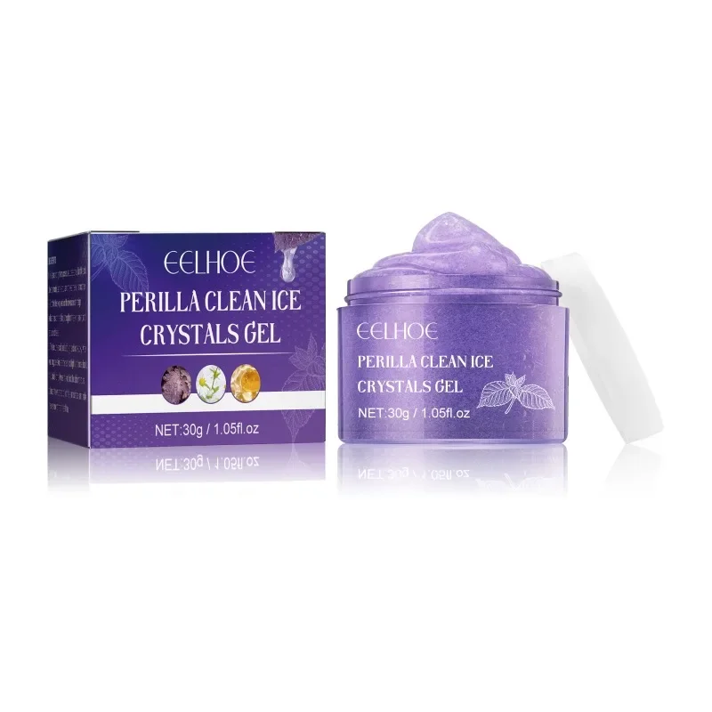 Perilla Clean Ice Crystals Gel Gentle Sooth Repair Cleaning Pores Shrink Acne Dark Spot Refresh Moisturizing Whitening Skin Gel