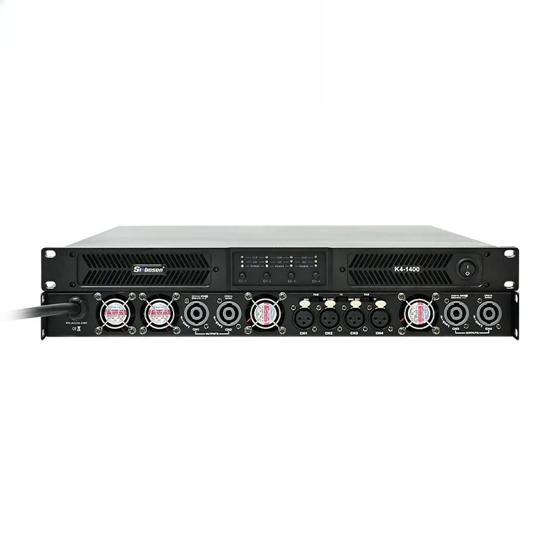 K4-1400  4 Ohm 2200w 4 Channel Class d Power Amplifier Professional