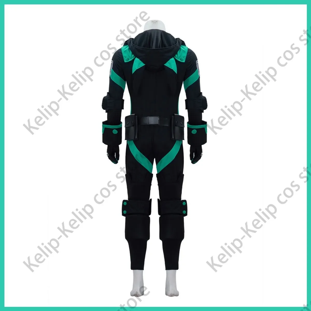 My foreAcademia Midoriya Izuku Cosplay Costume pour homme, perruque, uniforme de skip noir, ensemble complet d'accessoires, Halloween, Noël trempé, anime