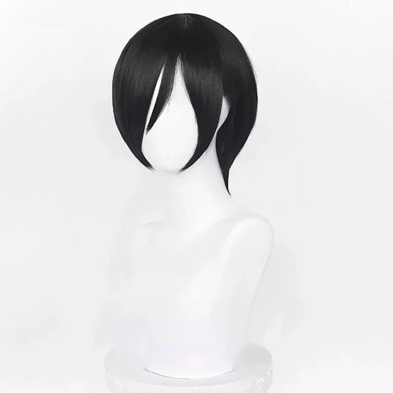Wig Cosplay Game Ada Wong Wig Ada Wong 32Cm Rambut Sintetis Tahan Panas Hitam Pendek Wig Permainan Peran Pesta Wanita
