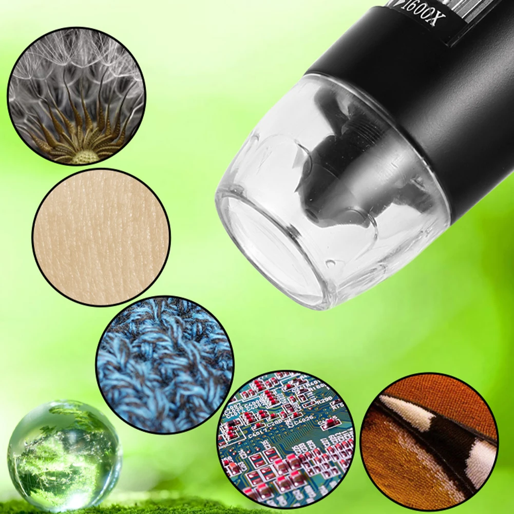 UYANGG 1600X Digital Microscope Camera 3in1 Type-C USB Electronic Microscope For Soldering LED Magnifier For Cell Phone Repair