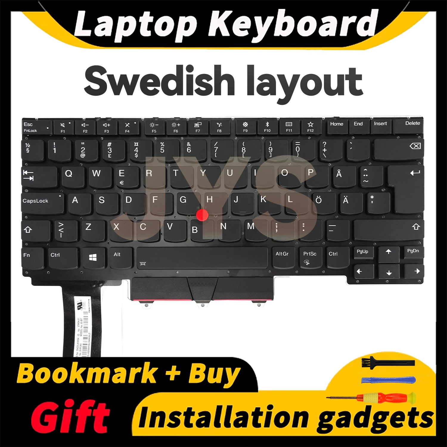 

Keyboards internal Swedish layout black for Lenovo ThinkPad E14 Gen1/R14 Gen1/S3 Gen1 laptop keyboard with backlit