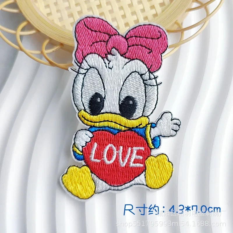 Disney Mickey Mouse Donald Duck Clothes Patch Embroidered Patches for Clothing Iron on Patches on Clothes DIY Garment Decor Gift