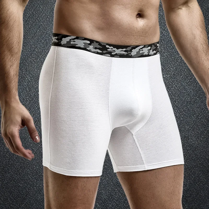 Large Size Men's Underpants Anti-wear Leg Cotton Pants Sports Fat Underwear Boxer Shorts Running Breathable Youth Bottoms