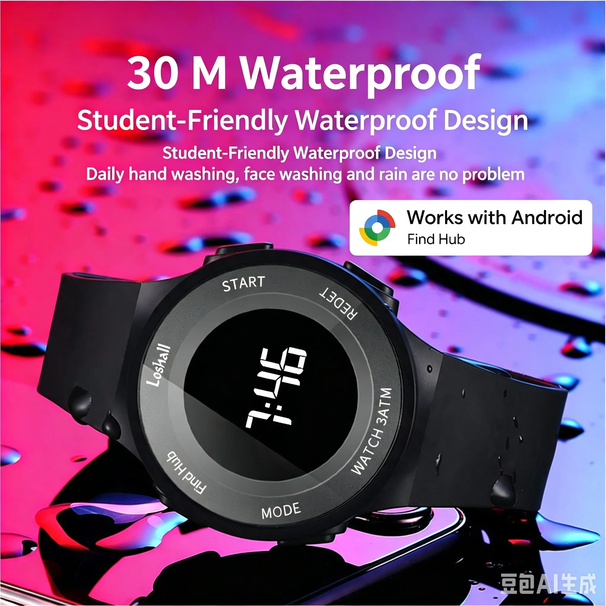Multifunctional Watch Anti-Lost Tracker Work With Google Find Hub App Remote Locating Key Finder for Xiaomi Samsung Pixel GMS