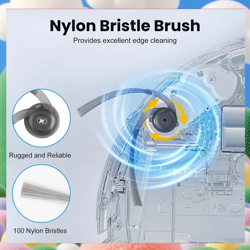 

For Roborock Robot Vacuum Cleaner Qrevo 5AE/Curv/Curvc/Curv S5X 5A1 5XC/Edge Brush Vacuum Cleaner Accessories-AS97