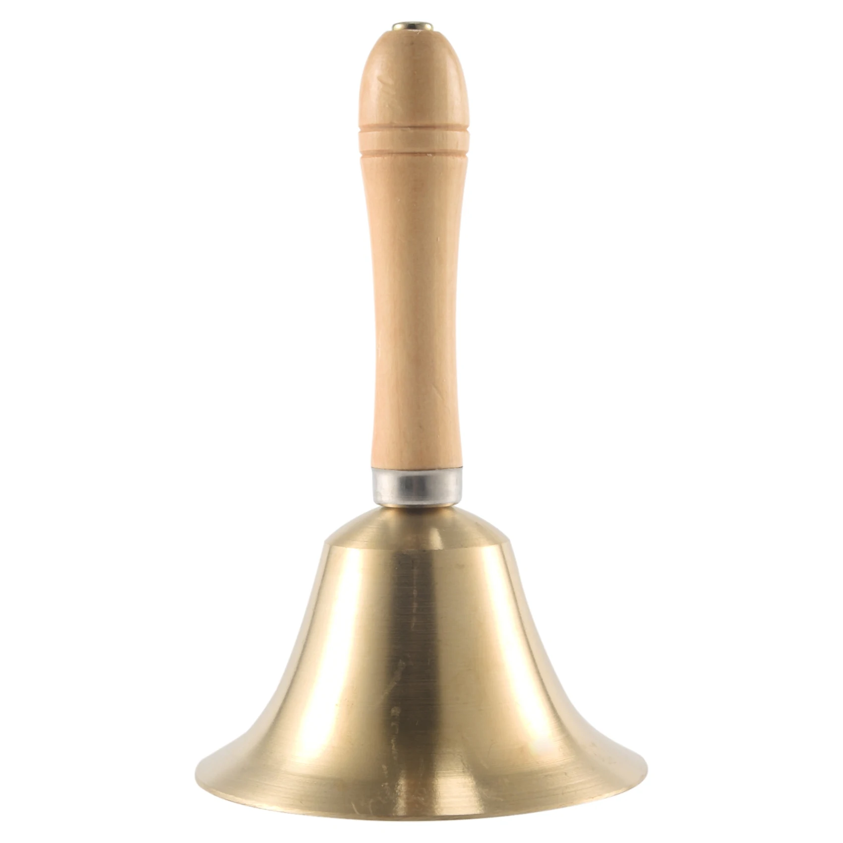 4.33 Inch Large Hand Call Bell with Wood Handle,for Kids and Adults,Used for Weddings,School Classroom,Service and Game