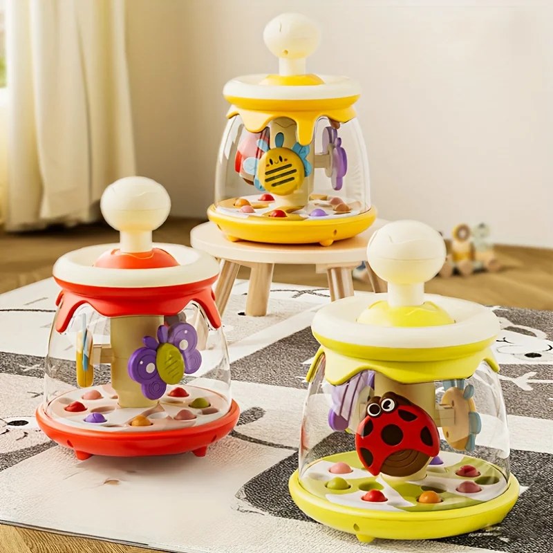Children's toy insect carousel park jumping ball press toy rolling ball baby early education soothing toy gift