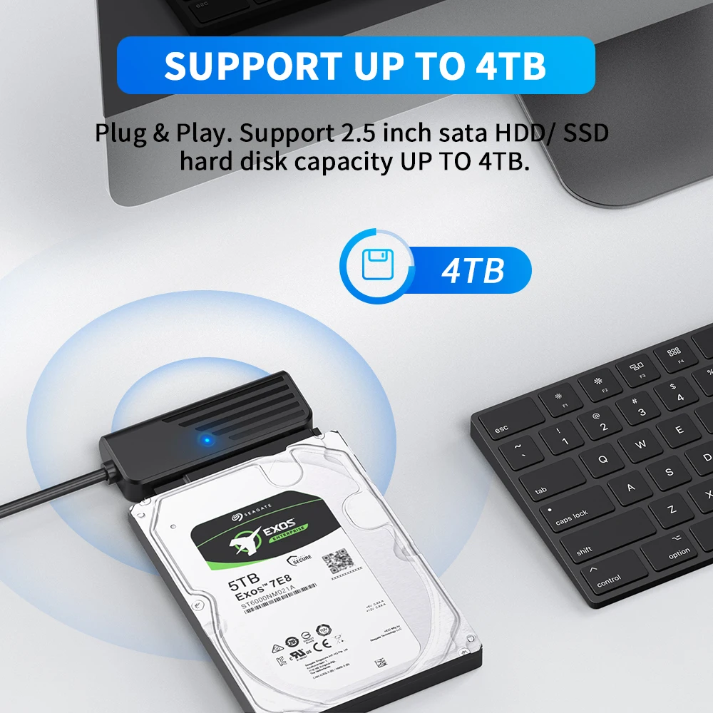 YP SATA 변환기-USB 어댑터 2-in-1 USB3.0 유형-c-SATA, 2.5 인치 HDD 하드 디스크 데이터 전송 USB