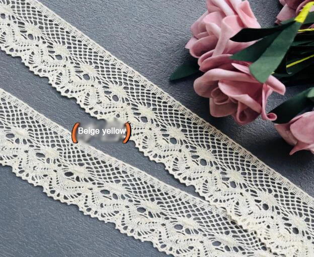العرض: 4.5 سنتيمتر (1.77 بوصة) نمط رائع خيط القطن التطريز الدانتيل أزياء من الدانتل لتقوم بها بنفسك طقم خياطة الديكور (KK-4665)