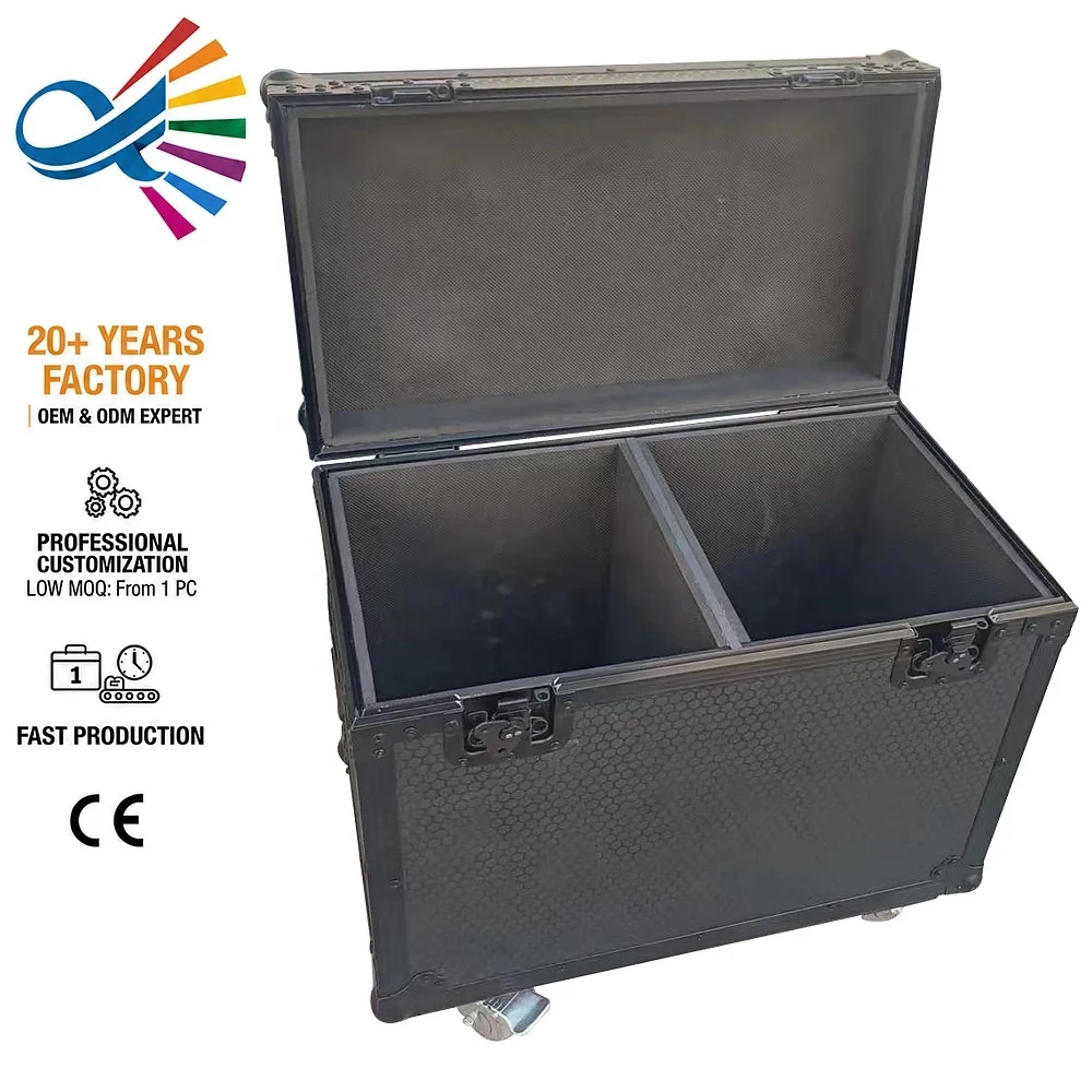 2IN1 8 Inch Speaker Flight Case Waterproof Shockproof Aluminum Box Heavy Duty Storage Trunk for Professional Audio Events