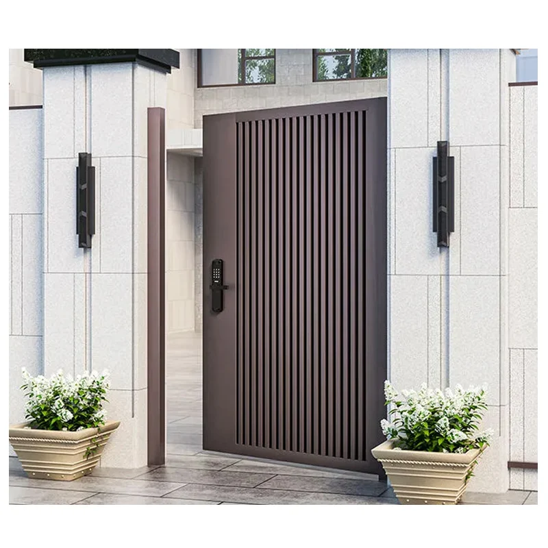 

Художественные алюминиевые садовые ворота, настраиваемые, современный дизайн, отделка с порошковым покрытием, вход в дом, прочный, устойчивый к атмосферным воздействиям