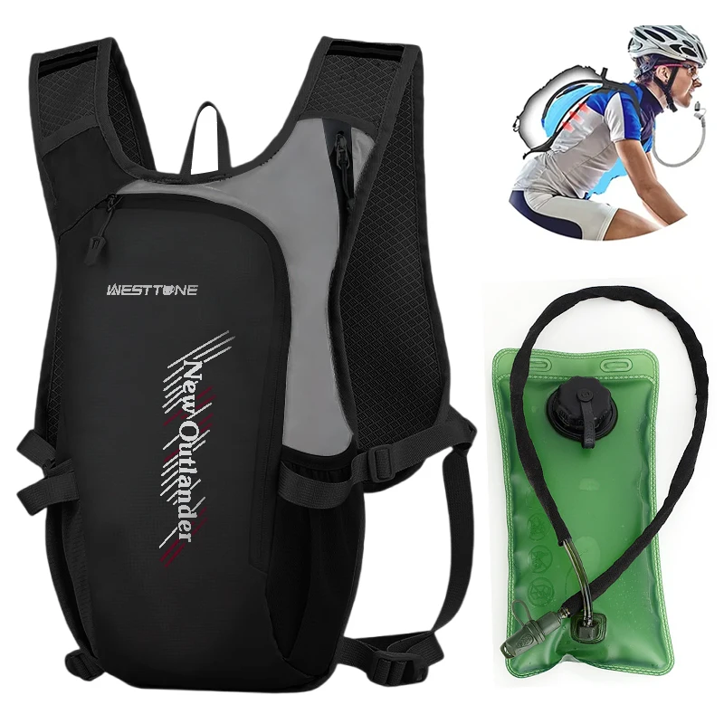 WESTTUNE Bicycle Backpack with 1.5L Water Bag Waterproof Ultralight Hydration Bag Outdoor Running Cycling Hiking Sport Backpack