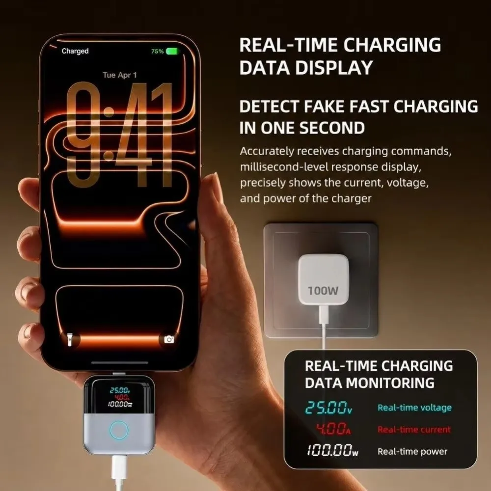 Digital Display 140W Smart Auto Eject Charger Battery Protection Mobile Phone Charging Accessories Automatic Power-off Charger