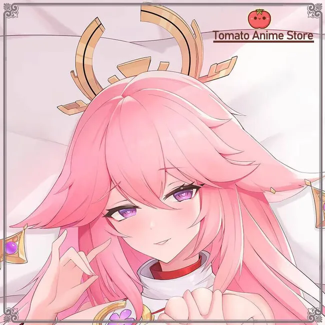 

Japanese Anime Genshin Impact Yae Miko Sexy Dakimakura Cozy Otaku Pillow Cover En Gifts New LJ
