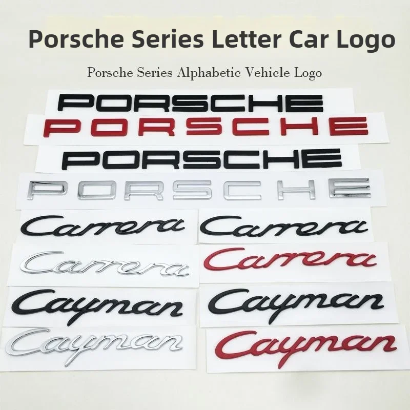 3D ABS Car Rear Trunk Emblem Creative Decoration Sticker Letters Logo For Porsche Turbo/GTS/Macan/Panamera/Boxster/Porsche