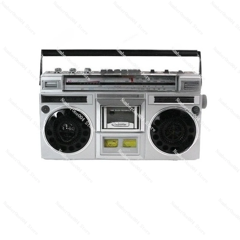 

Retro Stereo Dual Speaker Radio Recorder Convenient Tape Machine Bluetooth U Disk TF Card