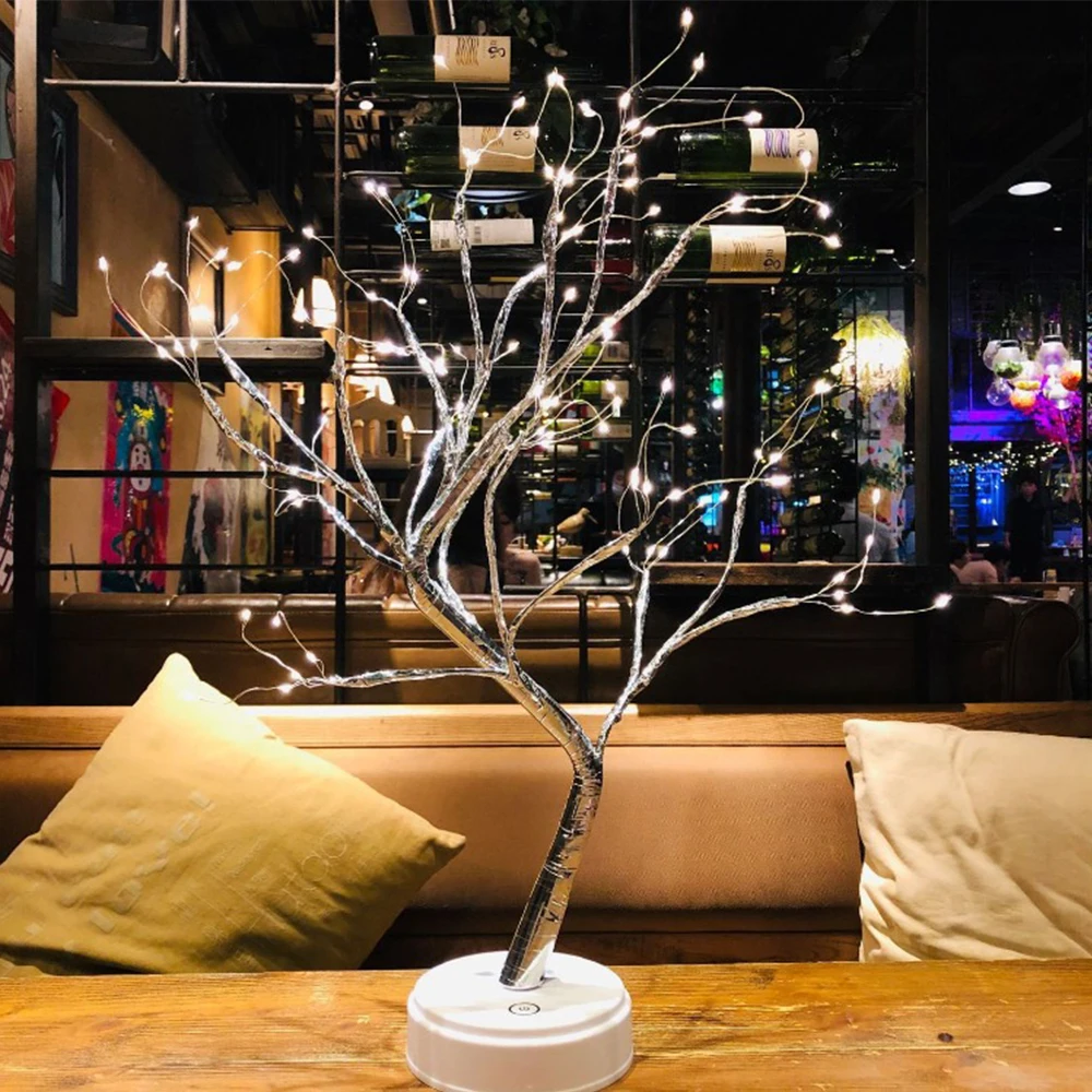 LED Tree Table Lamp Adjustable Tree Branch Desktop Night Light Battery Powered DIY Tree Table Light Home Decoration Ornaments