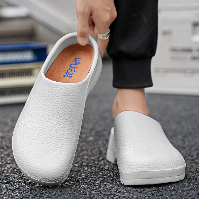Couple Chef Shoes Four Seasons Waterproof Anti slip Men\'s and Women\'s casual Business Work Shoes Fashion comfort Half EVA Shoes