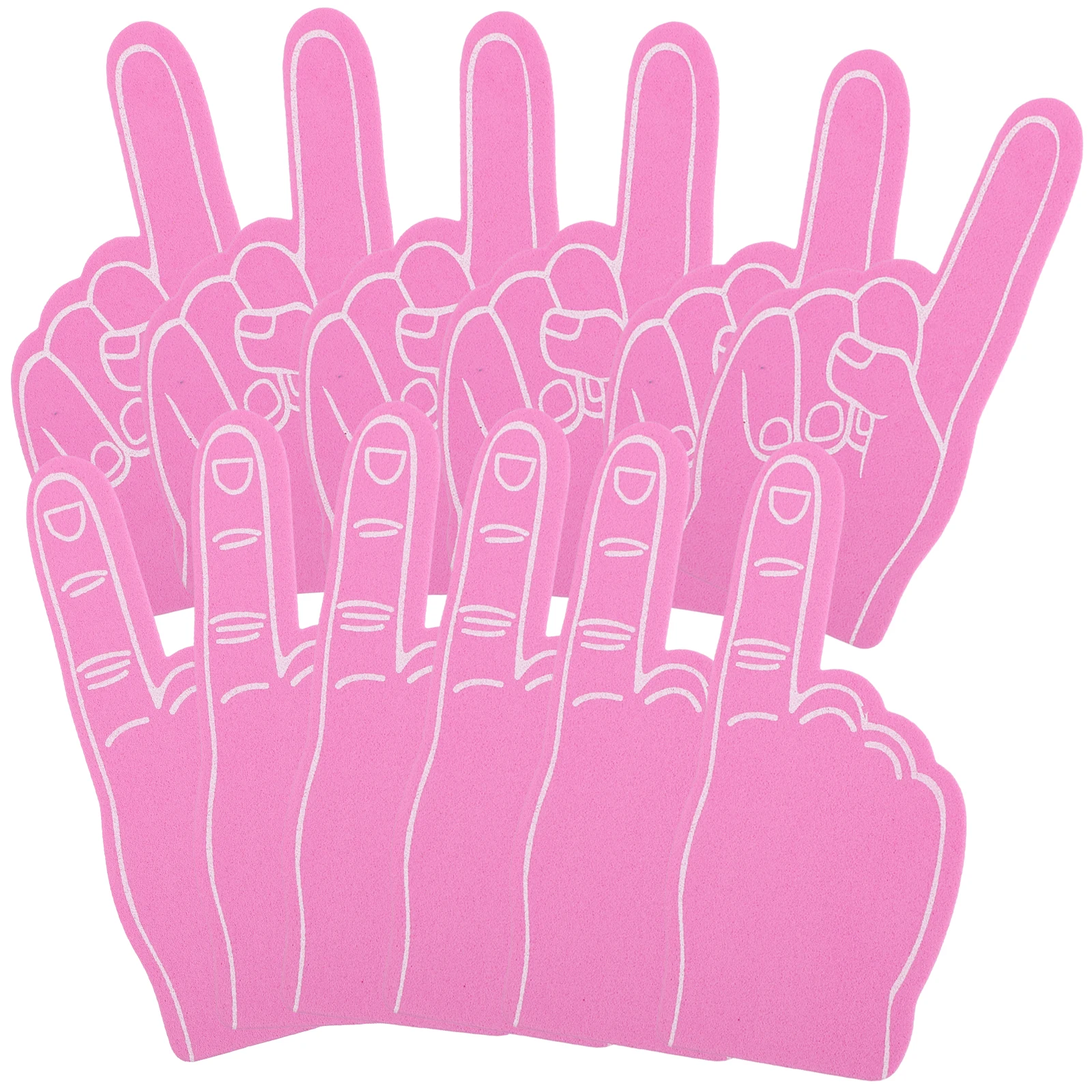 12Pcs Foam Finger Cheer Props for Sports Events Party Favor Portable Cheerleading Accessories Football Rally Group Spirit