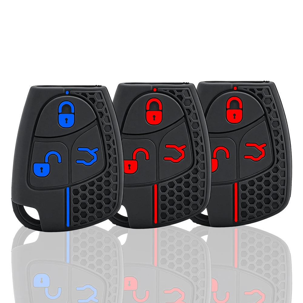 Silicone Car Key Cover Bag Shell Case Keychain Protector for Mercedes Benz C B E Class W203 W211 W204 YU BN CLS CLK Accessories