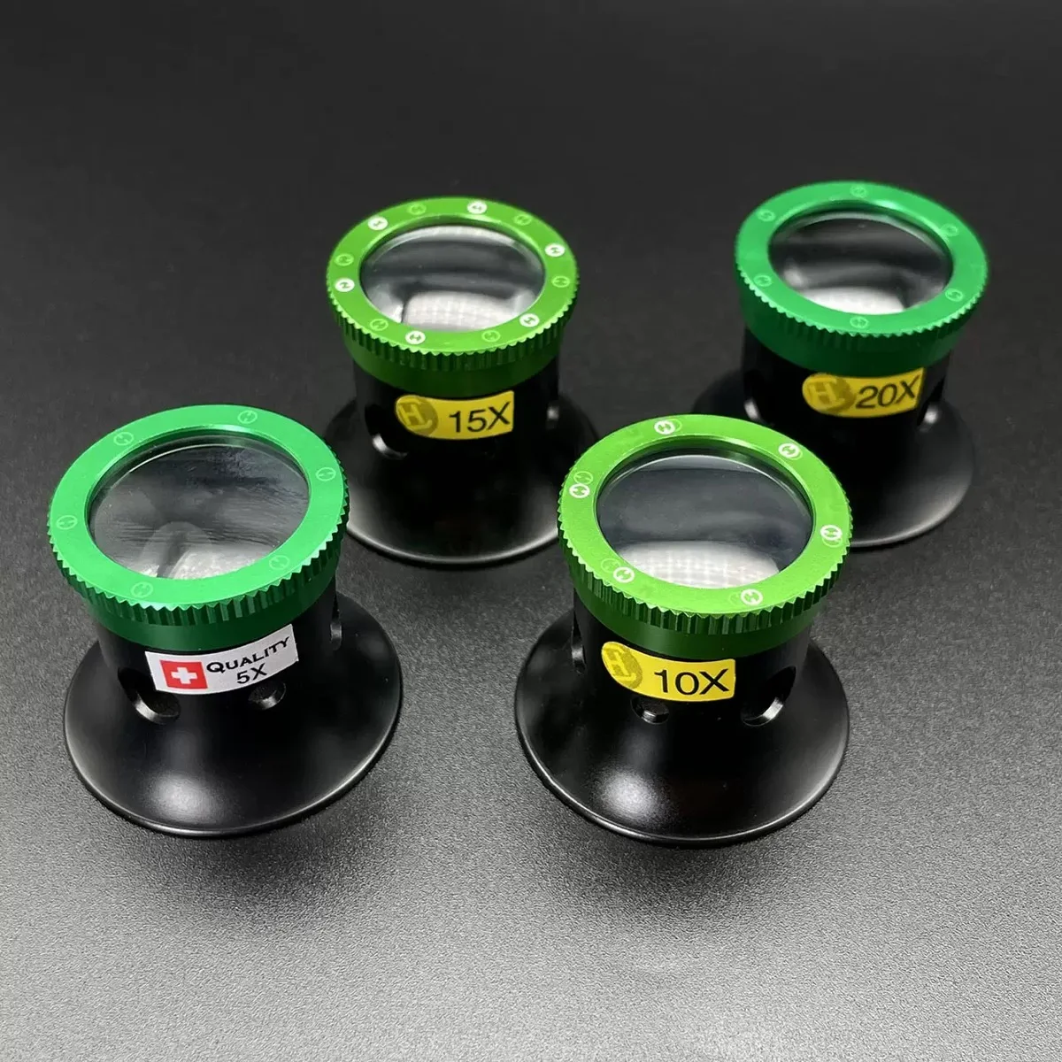 Loupe oculaire portable 5X/10X/15X/20X en verre saphir haute dureté pour horloger, loupe de bijoutier, analyse de roches