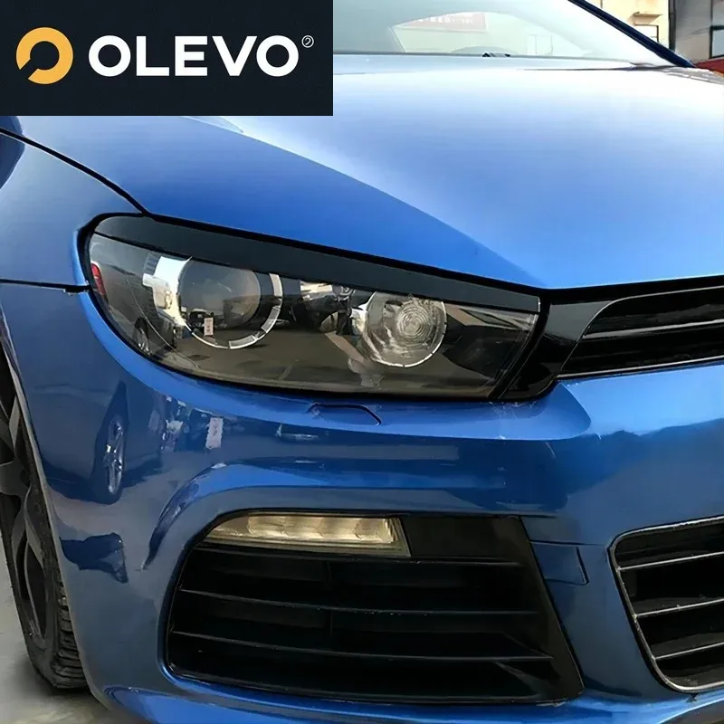 جديد سيارة العلوي الحواجب الجفن غطاء الكسوة ل Volkswagen VW شيروكو 2009-2017 الجبهة ضوء ملصق الكسوة طقم الجسم اكسسوارات السيارات #4