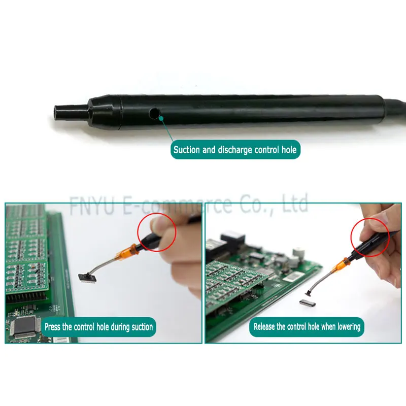 Meja penghisap vakum 382A cepat, pompa udara bawaan untuk Resistor IC SMD, pena penyedot stasiun ganda, alat perbaikan desolder